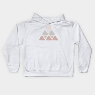 Simple Minimalist Boho Warm Toned Abstract Triangle Pyramide Design Kids Hoodie